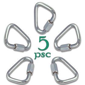 Set of 5 Carabiners for Ninja Slackline Triangle Shaped Quick Links for Ninja Slackline Large 5 16  (M8 80mm)