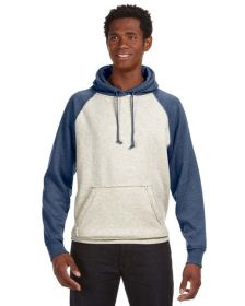 Adult Vintage Heather Pullover Hooded Sweatshirt - OATML HTHR/ ARMY - S (Color: OATML HT/ VNT NV, size: L)