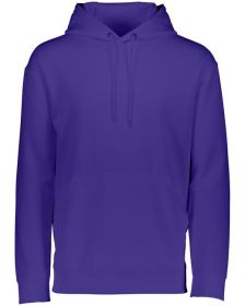 Augusta Sportswear 5505 Adult Wicking Fleece Hooded Sweatshirt (Color: PURPLE, size: 2XL)